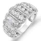 1.75 Carat (ctw) 14K White Gold Round Diamond Ladies Designer Cocktail Right Hand Ring 1 3/4 CT