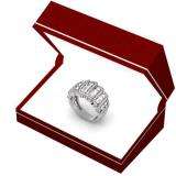 1.75 Carat (ctw) 14K White Gold Round Diamond Ladies Designer Cocktail Right Hand Ring 1 3/4 CT