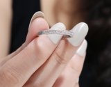0.23 Carat (ctw) 14k White Gold Round Diamond Ladies Milgrain Anniversary Wedding Stackable Band 1/4 CT