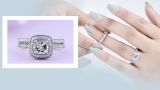 1.85 Carat (ctw) 14k White Gold Round Diamond Ladies Halo Style Bridal Engagement Ring Set Matching Band