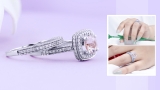1.85 Carat (ctw) 14k White Gold Round Diamond Ladies Halo Style Bridal Engagement Ring Set Matching Band