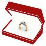 1.50 Carat (ctw) 14k Yellow Gold Round Diamond Ladies 3 Stone Engagement Bridal Ring 1 1/2 CT