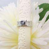 1.25 Carat (ctw) 10K White Gold Princess Cut Black & White Diamond Men's Invisible Set Wedding Band Anniversary Ring 1 1/4 CT