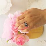 1.33 Carat (ctw) Black Rhodium Plated 18K White Gold Round Diamond Ladies Bridal Swirl Engagement Ring With Matching Band Set