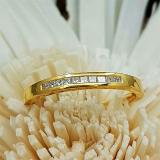 0.20 Carat (ctw) 14K Yellow Gold Princess Cut Diamond Ladies Anniversary Wedding Band Stackable Ring 1/5 CT