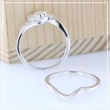 0.50 Carat (ctw) 10K White Gold Round Diamond Ladies Swirl 3 Stone Bridal Engagement Ring With Matching Band Set 1/2 CT
