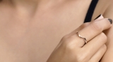 14K Rose Gold Ladies Anniversary Wedding Stackable Contour Band Guard Ring