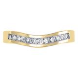 0.25 Carat (ctw) 14K Yellow Gold Round Cut Diamond Ladies Anniversary Wedding Band Stackable Ring 1/4 CT