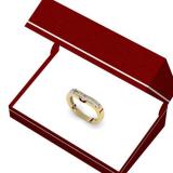 0.25 Carat (ctw) 14K Yellow Gold Round Cut Diamond Ladies Anniversary Wedding Band Stackable Ring 1/4 CT