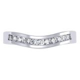 0.25 Carat (ctw) 14K White Gold Round Cut Diamond Ladies Anniversary Wedding Band Stackable Ring 1/4 CT