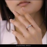 0.12 Carat (Ctw) Sterling Silver Baguette Cut Diamond Ladies Dainty Anniversary Wedding Band Stackable Ring