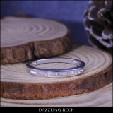 0.12 Carat (Ctw) Sterling Silver Baguette Cut Diamond Ladies Dainty Anniversary Wedding Band Stackable Ring