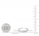 0.12 Carat (Ctw) Sterling Silver Baguette Cut Diamond Ladies Dainty Anniversary Wedding Band Stackable Ring