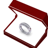 0.28 Carat (Ctw) Sterling Silver Round Diamond Men's Anniversary Wedding Band 1/4 CT