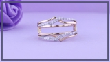 0.25 Carat (ctw) 10K Rose Gold Round Diamond Ladies Anniversary Wedding Band Enhancer Guard Double Ring 1/4 CT