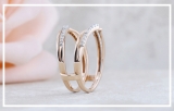 0.25 Carat (ctw) 10K Rose Gold Round Diamond Ladies Anniversary Wedding Band Enhancer Guard Double Ring 1/4 CT