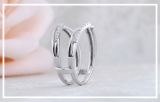 0.25 Carat (ctw) 18K White Gold Round Diamond Ladies Anniversary Wedding Band Enhancer Guard Double Ring 1/4 CT
