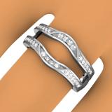 0.25 Carat (ctw) 10K White Gold Round Diamond Ladies Anniversary Wedding Band Enhancer Double Guard Ring 1/4 CT