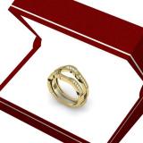 0.25 Carat (ctw) 10K Yellow Gold Round Diamond Ladies Milgrain Anniversary Wedding Band Enhancer Double Guard Ring 1/4 CT