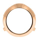 0.25 Carat (ctw) 18K Rose Gold Round Diamond Ladies Milgrain Anniversary Wedding Band Enhancer Double Guard Ring 1/4 CT
