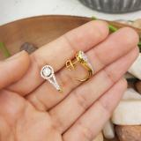 0.50 Carat (ctw) 18K Yellow Gold Round White Diamond Ladies Double Frame Halo Style Hoop Earrings 1/2 CT