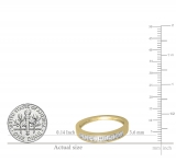 0.33 Carat (ctw) 10K Yellow Gold Princess & Baguette Cut Diamond Ladies Anniversary Wedding Stackable Ring Band 1/3 CT