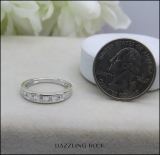 0.33 Carat (ctw) 18K White Gold Princess & Baguette Cut Diamond Ladies Anniversary Wedding Stackable Ring Band 1/3 CT