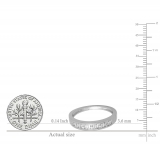 0.33 Carat (ctw) 18K White Gold Princess & Baguette Cut Diamond Ladies Anniversary Wedding Stackable Ring Band 1/3 CT