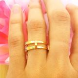 0.32 Carat (ctw) 10K Yellow Gold Round Diamond Ladies Anniversary Wedding Band Enhancer Double Guard Ring 1/3 CT