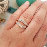 0.32 Carat (ctw) 18K Rose Gold Round Diamond Ladies Anniversary Wedding Band Enhancer Double Guard Ring 1/3 CT