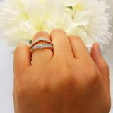 0.50 Carat (ctw) 14K White Gold Round Diamond Ladies Anniversary Wedding Band Enhancer Guard Double Ring 1/2 CT