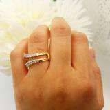 0.50 Carat (ctw) 18K Yellow Gold Round Diamond Ladies Anniversary Wedding Band Enhancer Guard Double Ring 1/2 CT