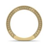 0.25 Carat (ctw) 14K Yellow Gold Round Cut Diamond Ladies Milgrain Anniversary Wedding Band Stackable Guard Ring 1/4 CT