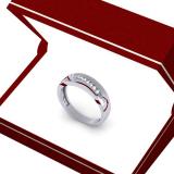 0.33 Carat (ctw) Sterling Silver Round Cut Diamond Men's Stackable Anniversary Wedding Band 1/3 CT