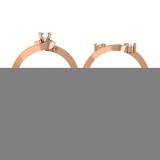 0.50 Carat (ctw) 14K Rose Gold Round Diamond Ladies Bridal Twisted Swirl Engagement Ring With Matching Band Set 1/2 CT