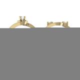 0.50 Carat (ctw) 14K Yellow Gold Round Diamond Ladies Bridal Twisted Swirl Engagement Ring With Matching Band Set 1/2 CT
