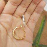 0.75 Carat (ctw) 10K Yellow Gold Round Cut Diamond Ladies Hoop Earrings 3/4 CT