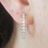 0.75 Carat (ctw) 14K Yellow Gold Round Cut Diamond Ladies Hoop Earrings 3/4 CT