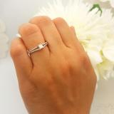 0.50 Carat (ctw) 14K White Gold Princess & Round Diamond Ladies Solitaire With Accents Bridal Split Shank Engagement Ring 1/2 CT