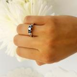 1.25 Carat (ctw) Sterling Silver Princess & Round Black Diamond Ladies Bridal 3 Stone Engagement Ring 1 1/4 CT
