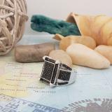 0.50 Carat (ctw) Sterling Silver Round Black Diamond Mens Ladies Unisex Cocktail Engagement Ring 1/2 CT