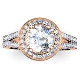 0.50 Carat (ctw) 10K Rose Gold Round Cut Diamond Ladies Semi Mount Bridal Engagement Ring 1/2 CT (No Center Stone)