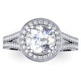 0.50 Carat (ctw) 10K White Gold Round Cut Diamond Ladies Semi Mount Bridal Engagement Ring 1/2 CT (No Center Stone)