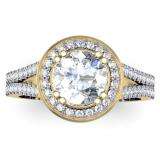 0.50 Carat (ctw) 10K Yellow Gold Round Cut Diamond Ladies Semi Mount Bridal Engagement Ring 1/2 CT (No Center Stone)