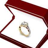 0.50 Carat (ctw) 10K Yellow Gold Round Cut Diamond Ladies Semi Mount Bridal Engagement Ring 1/2 CT (No Center Stone)