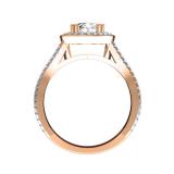 0.50 Carat (ctw) 14K Rose Gold Round Cut Diamond Ladies Semi Mount Bridal Engagement Ring 1/2 CT (No Center Stone)