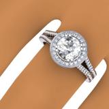 0.50 Carat (ctw) 14K White Gold Round Cut Diamond Ladies Semi Mount Bridal Engagement Ring 1/2 CT (No Center Stone)