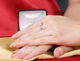 0.55 Carat (ctw) 18K Rose Gold Round Cut Diamond Ladies Halo Engagement Bridal Ring With Matching Band Set 1/2 CT