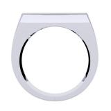 3.25 Carat (ctw) 10K White Gold Princess Cut Diamond Men's Invisible Set Anniversary Wedding Band