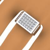 3.25 Carat (ctw) 10K White Gold Princess Cut Diamond Men's Invisible Set Anniversary Wedding Band